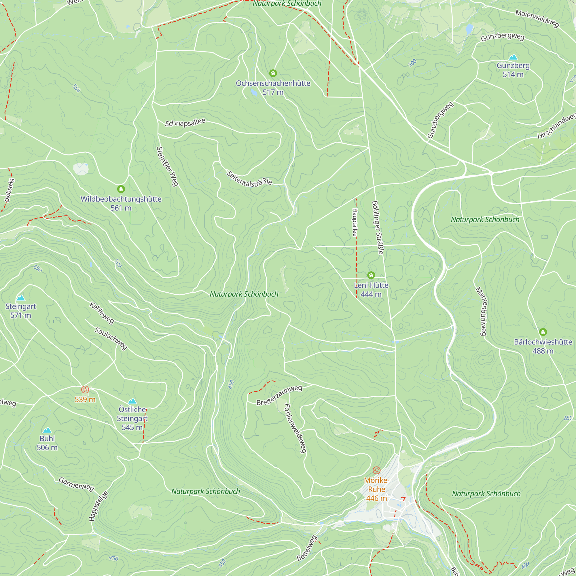 Hütte map