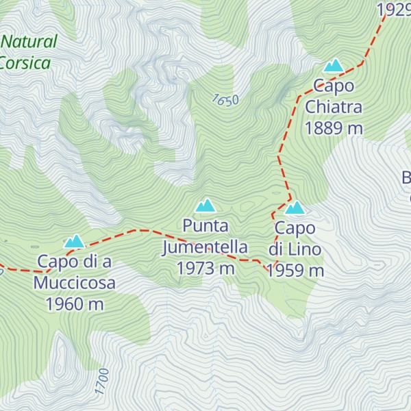 Map of Punta Jumentella
