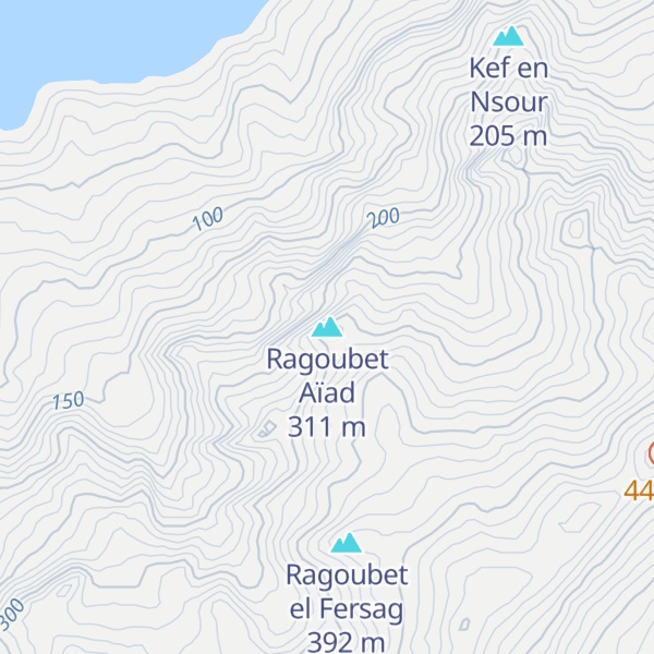 Map of Ragoubet Aïad