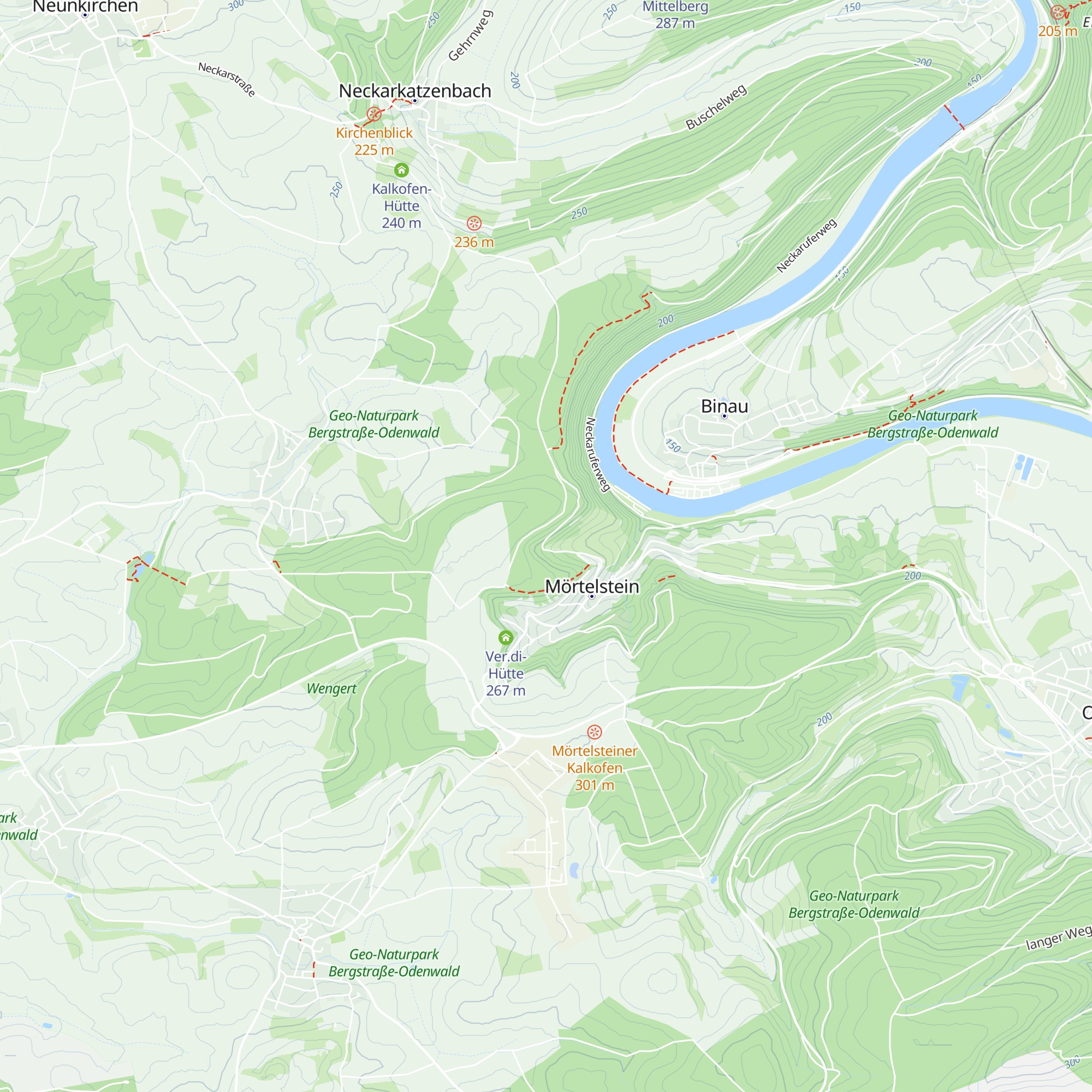Waldhütte Mörtelstein map