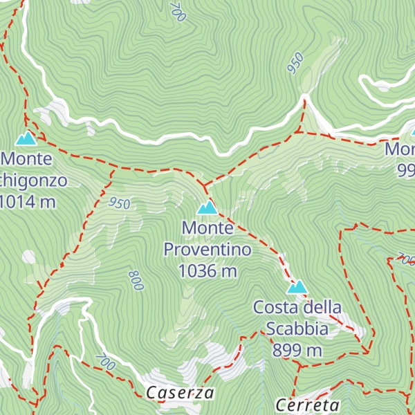Map of Monte Proventino