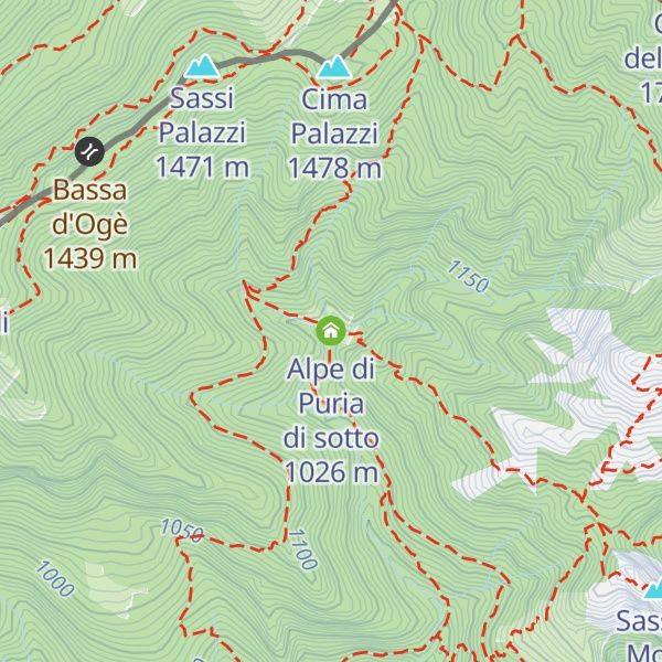 Map of Alpe di Puria di sotto