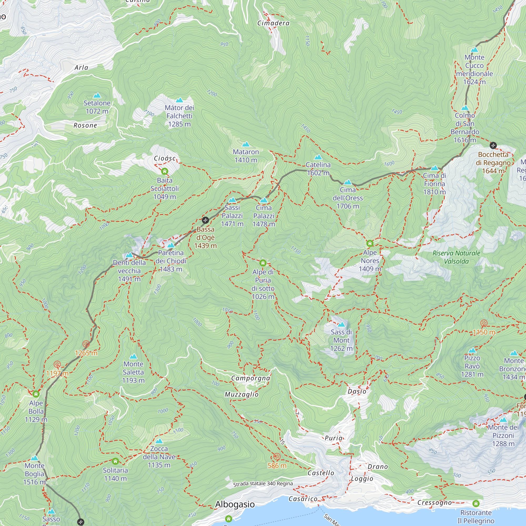 Alpe di Puria di sotto map