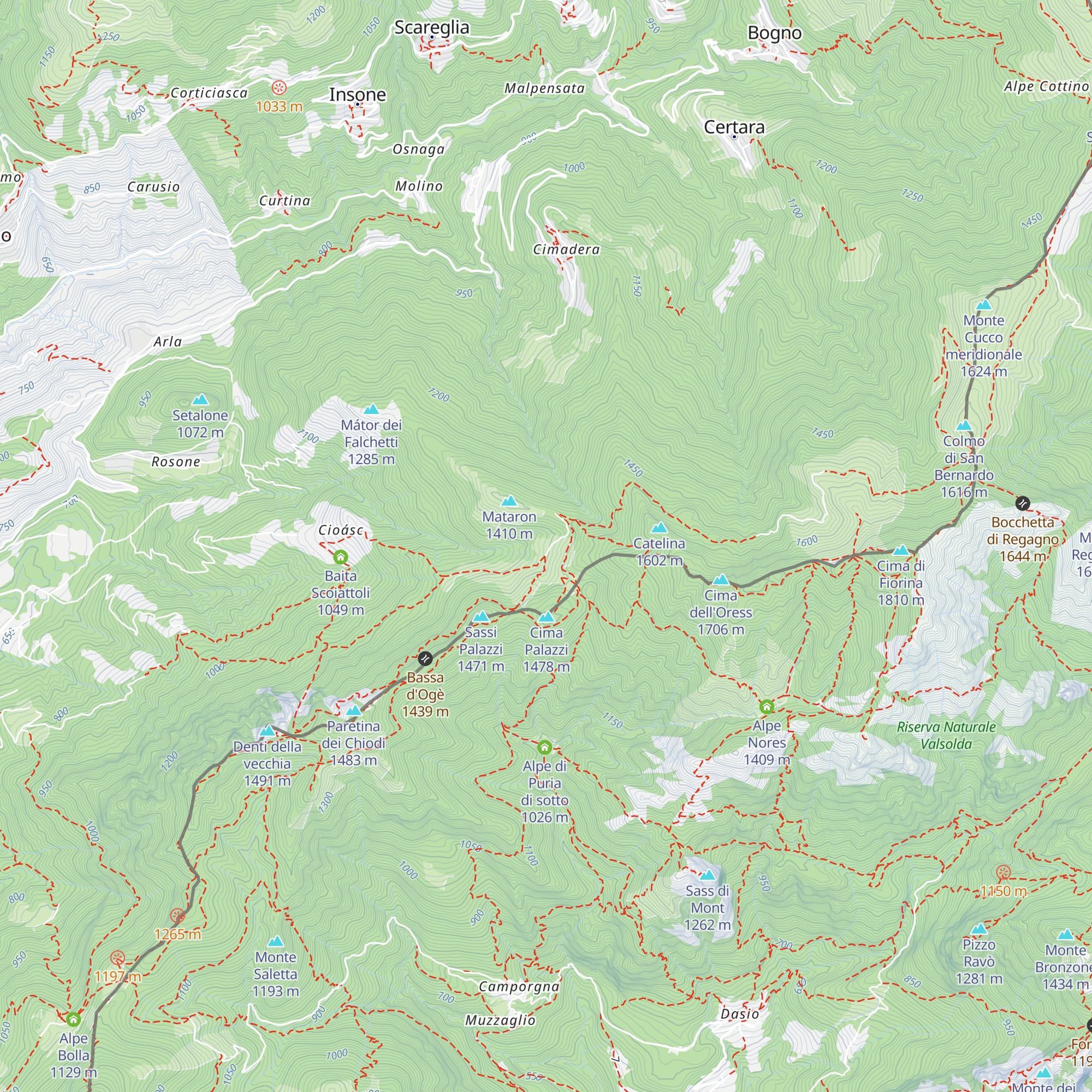 Capanna Pairolo map