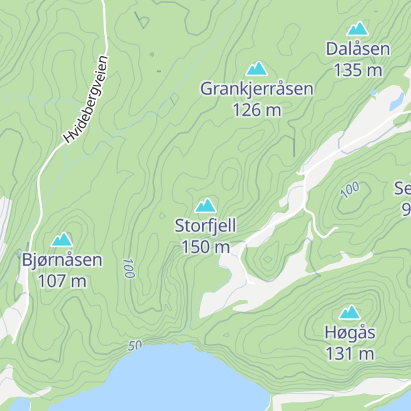 Map of Storfjell