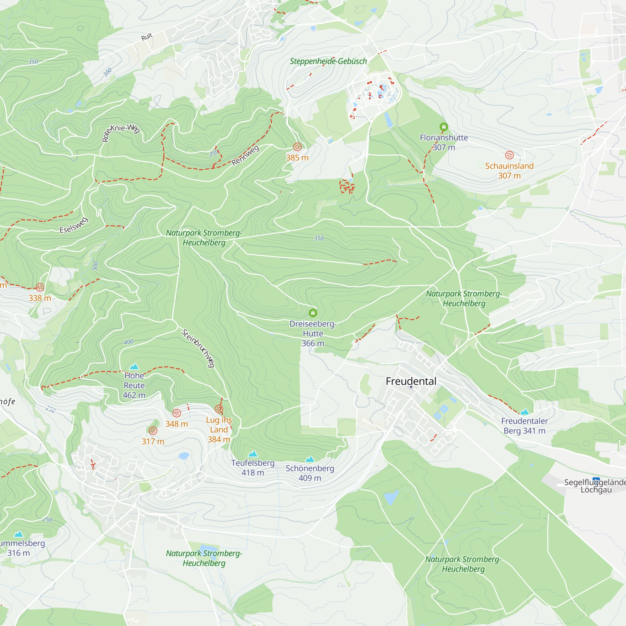 Dreiseeberg-Hütte map
