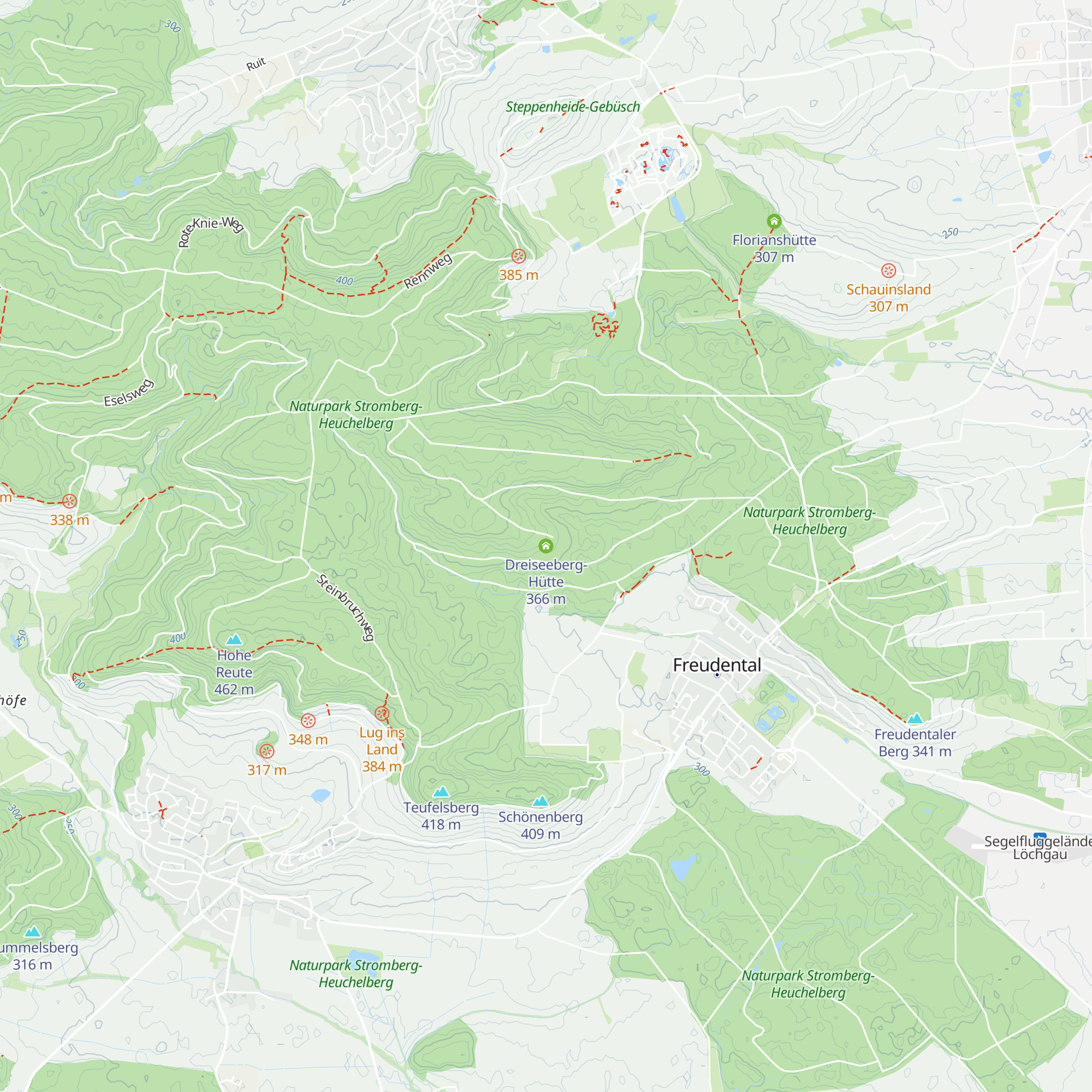 Dreiseeberg-Hütte map