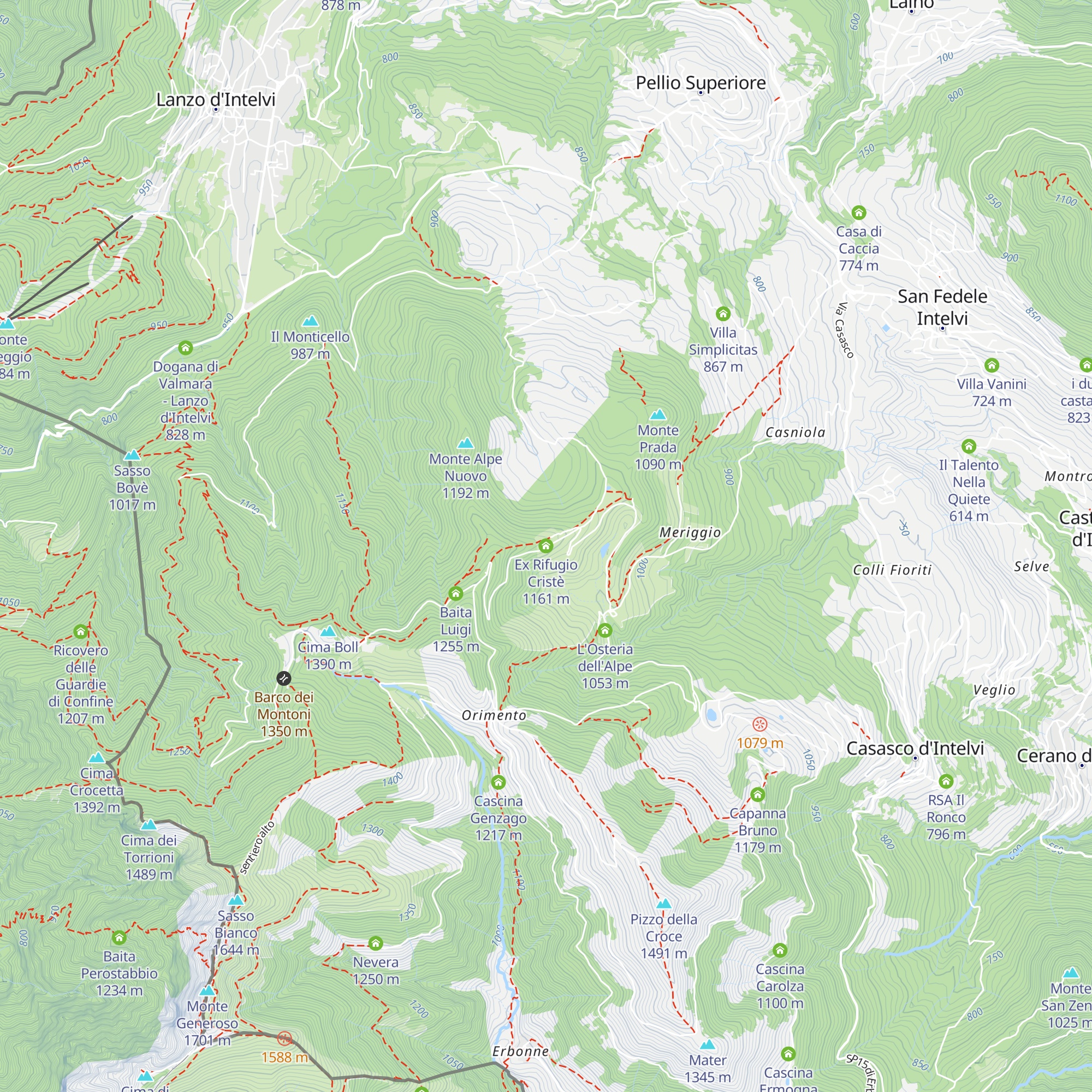Ex Rifugio Cristè map