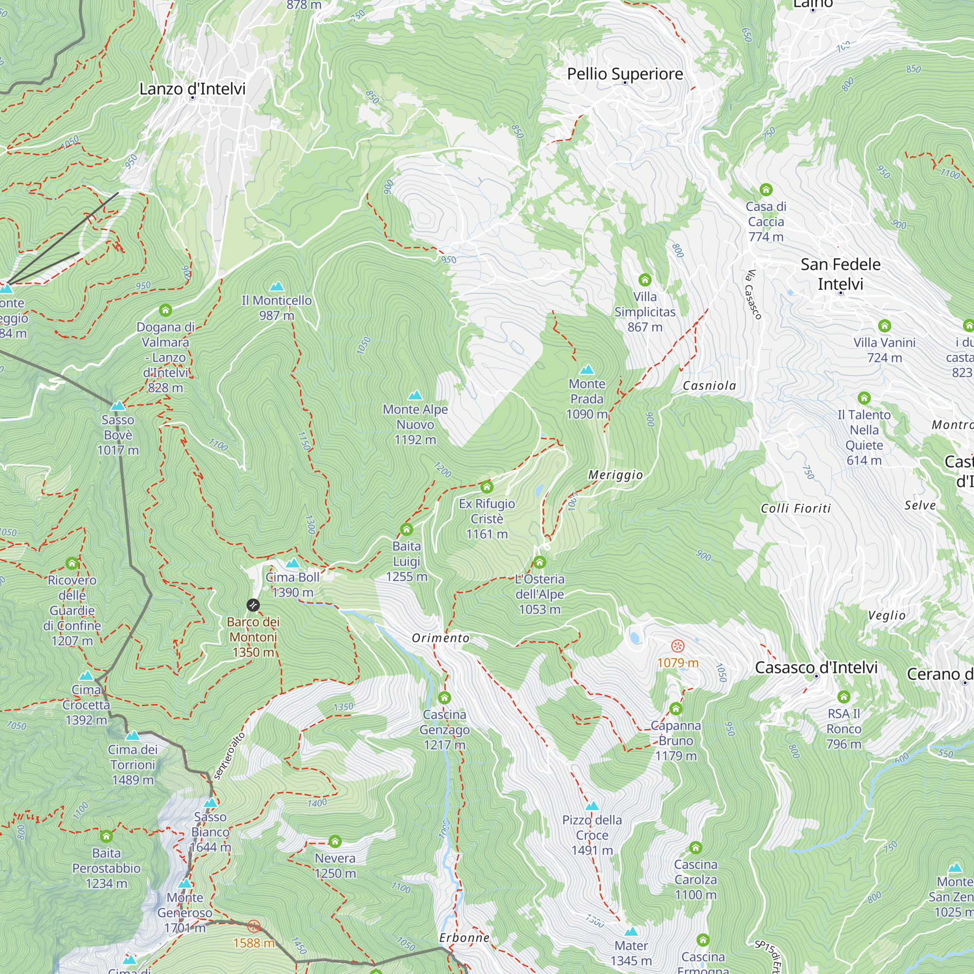 Ex Rifugio Cristè map
