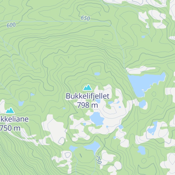 Map of Bukkelifjellet