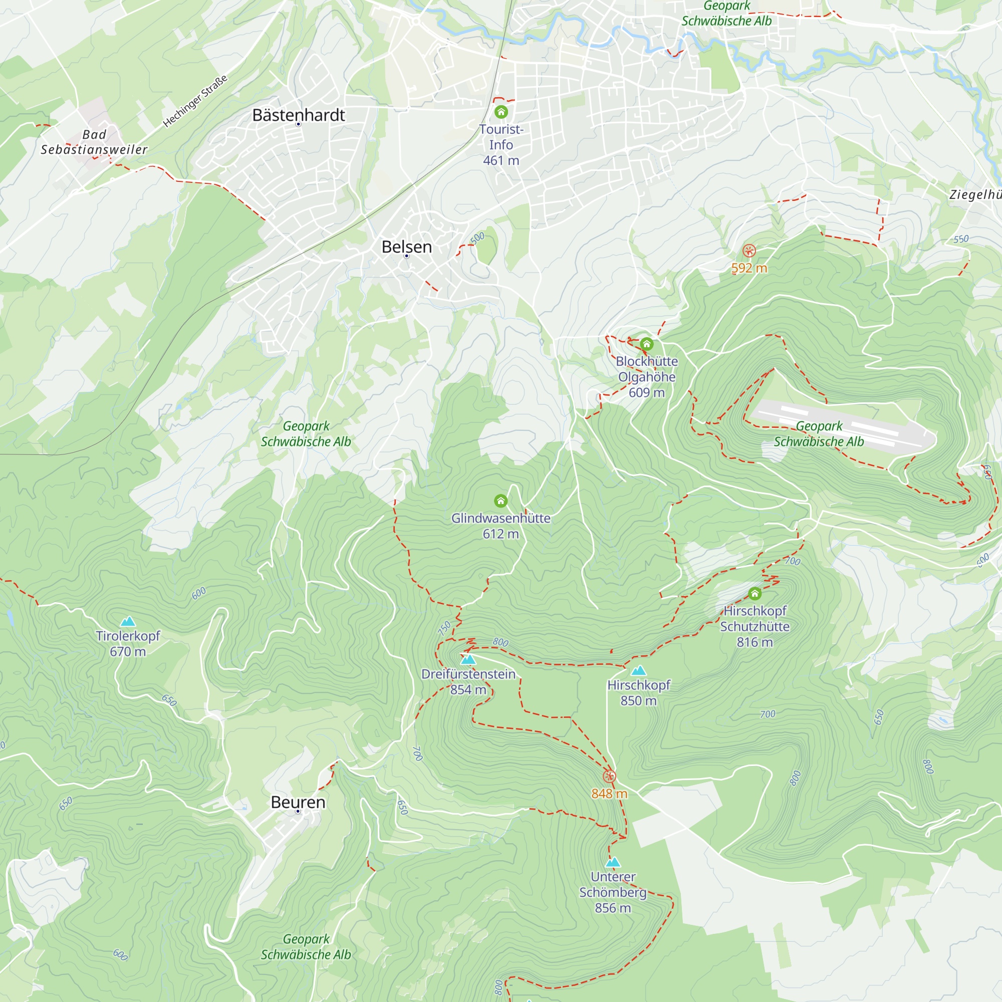 Glindwasenhütte map
