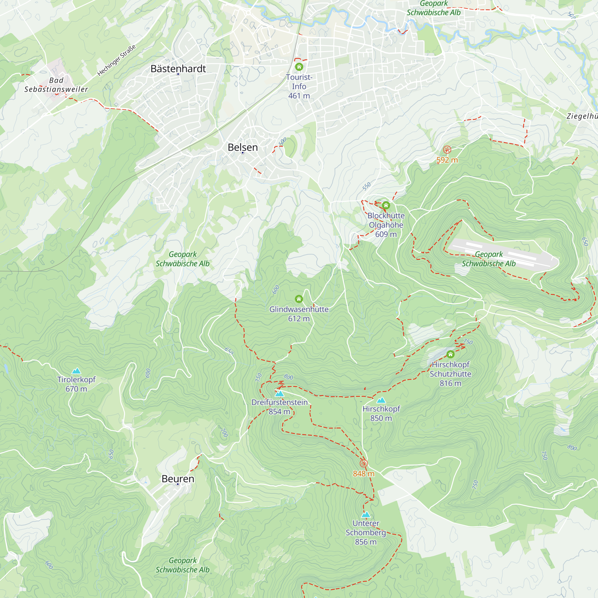 Glindwasenhütte map