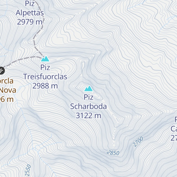 Map of Piz Scharboda