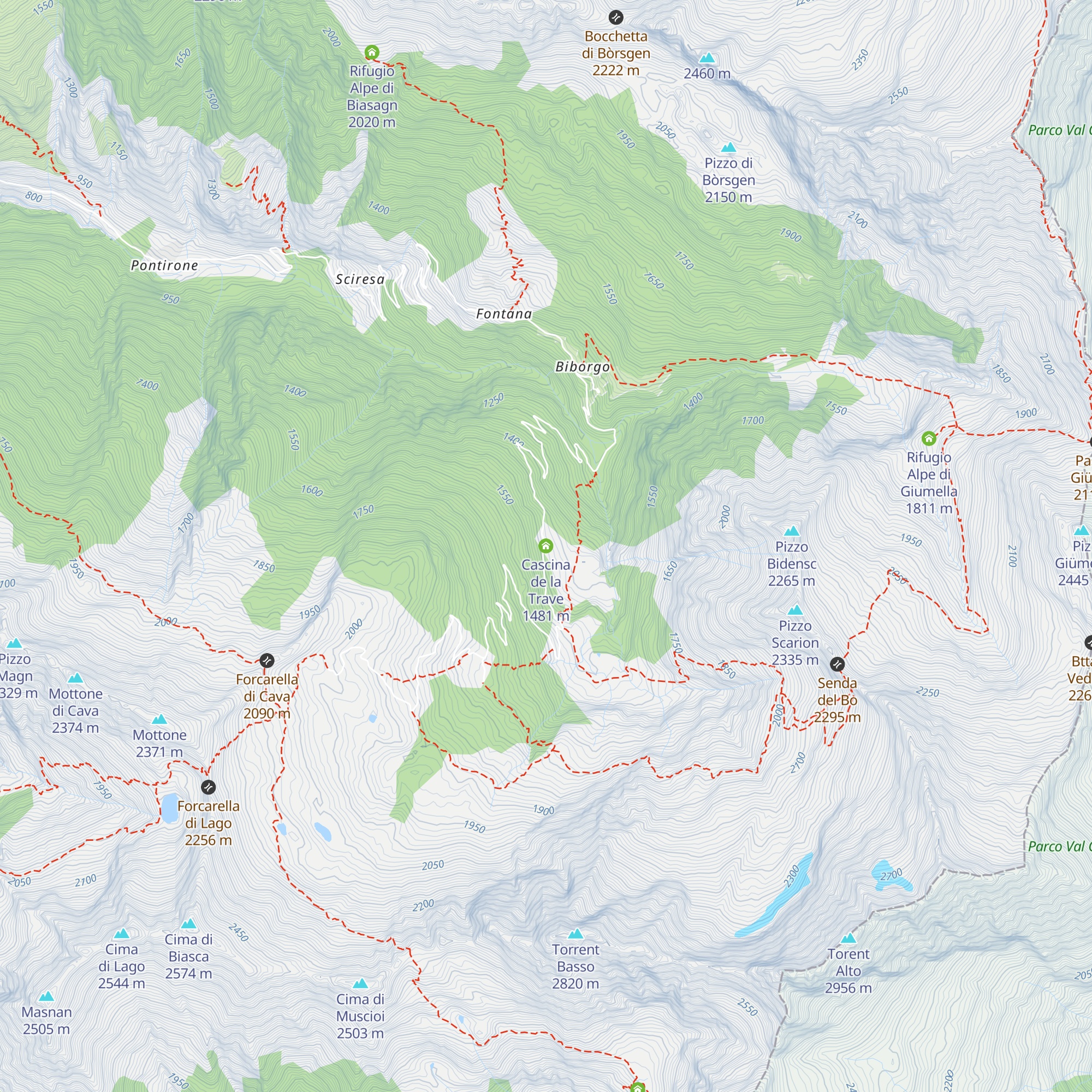 Cascina de la Trave map