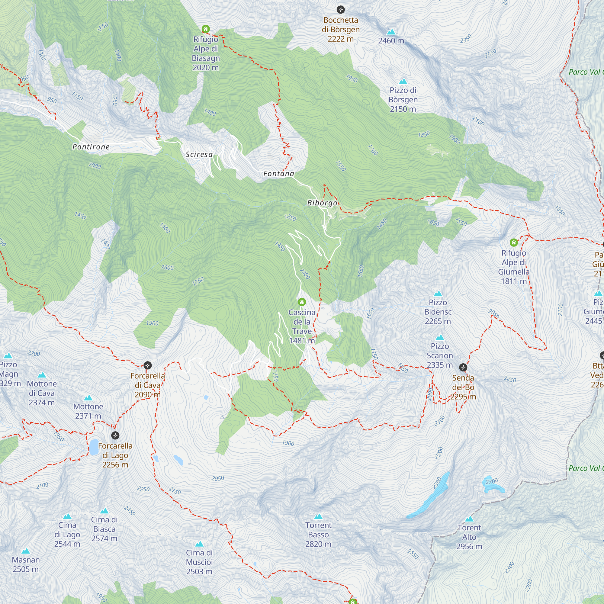 Cascina de la Trave map