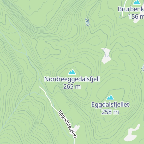 Map of Nordreeggedalsfjell