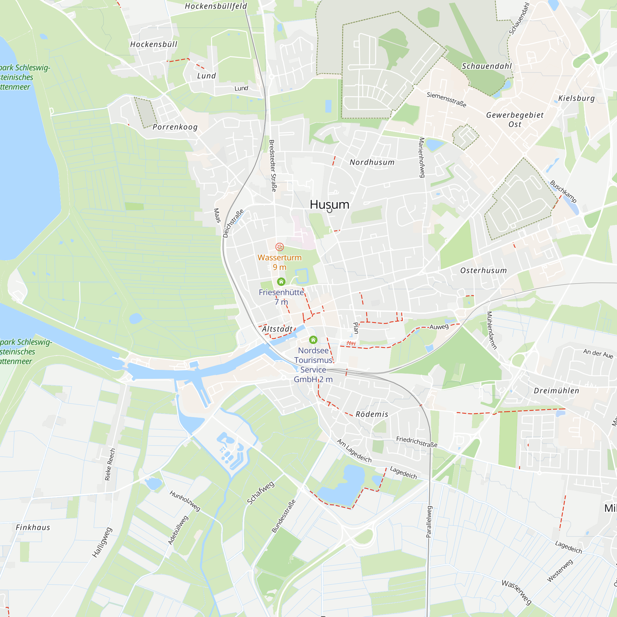 Tourist Information Husum map