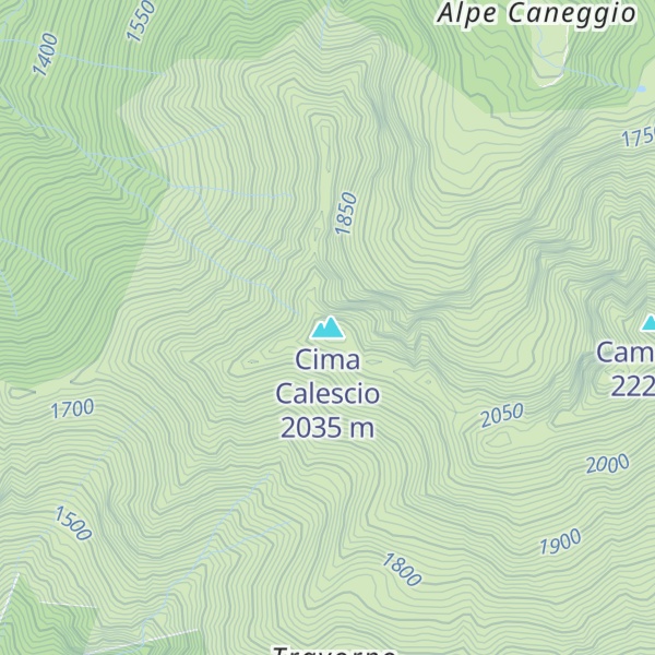 Map of Cima Calescio