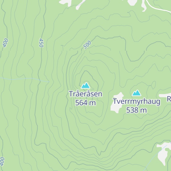 Map of Tråeråsen
