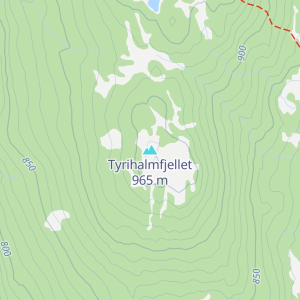 Map of Tyrihalmfjellet