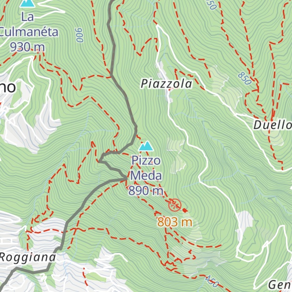 Map of Pizzo Meda