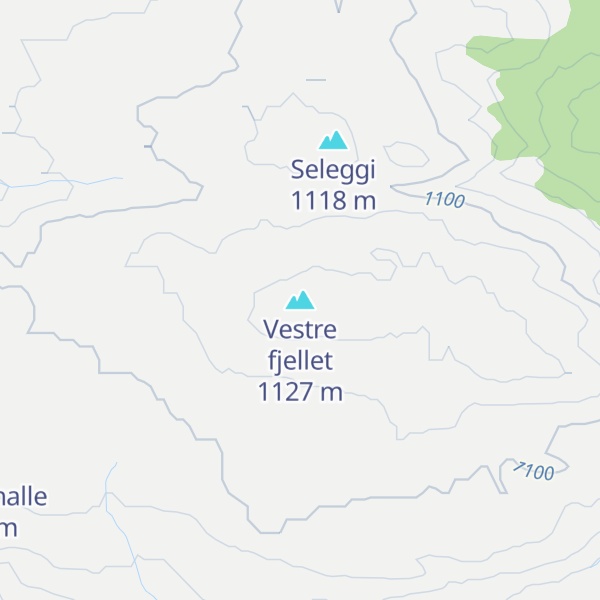 Map of Vestre fjellet