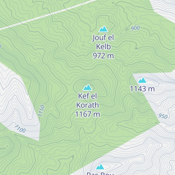 Map of Kef el Korath
