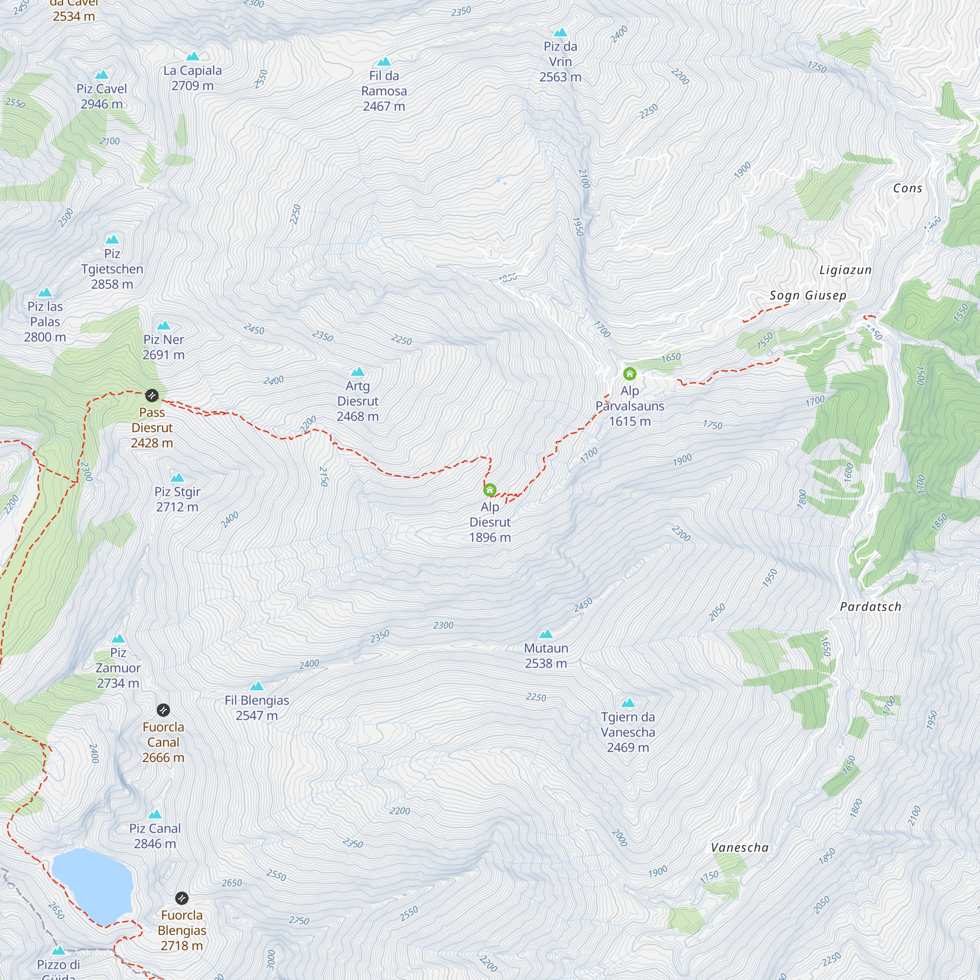 Alp Diesrut map