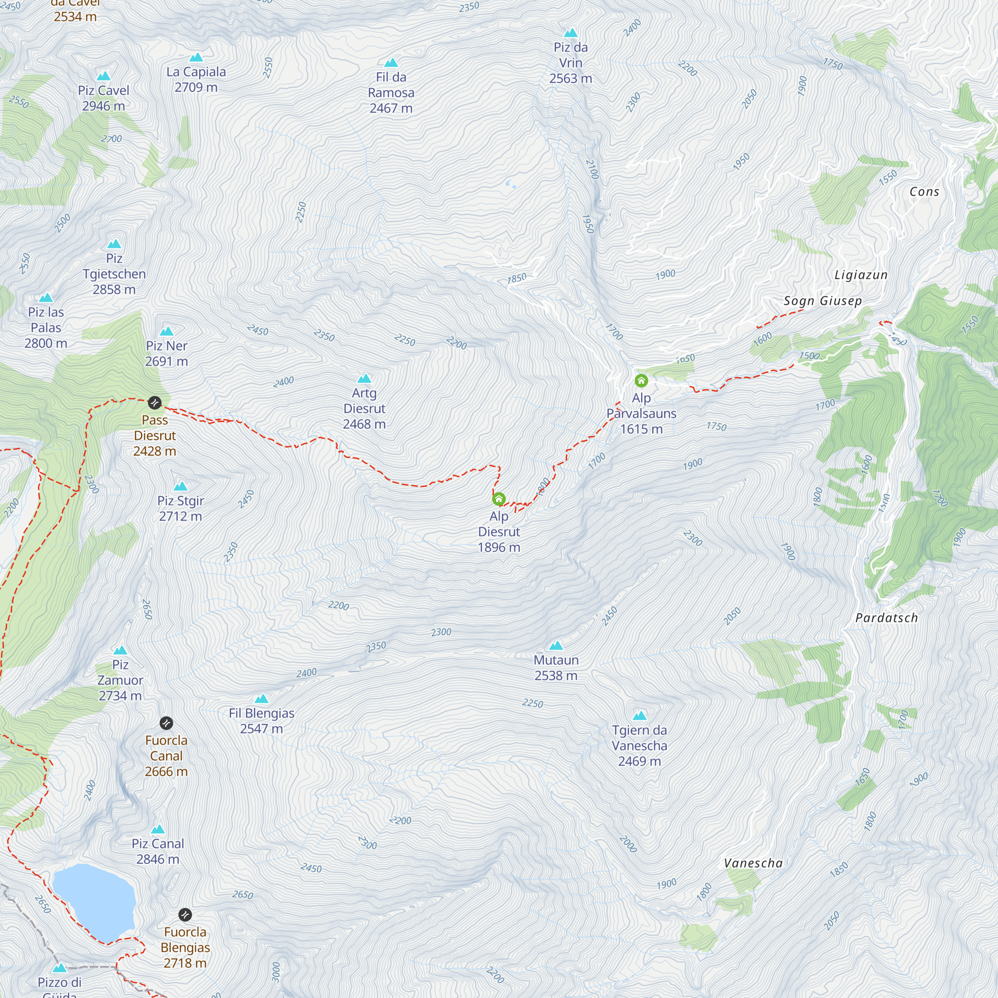 Alp Diesrut map