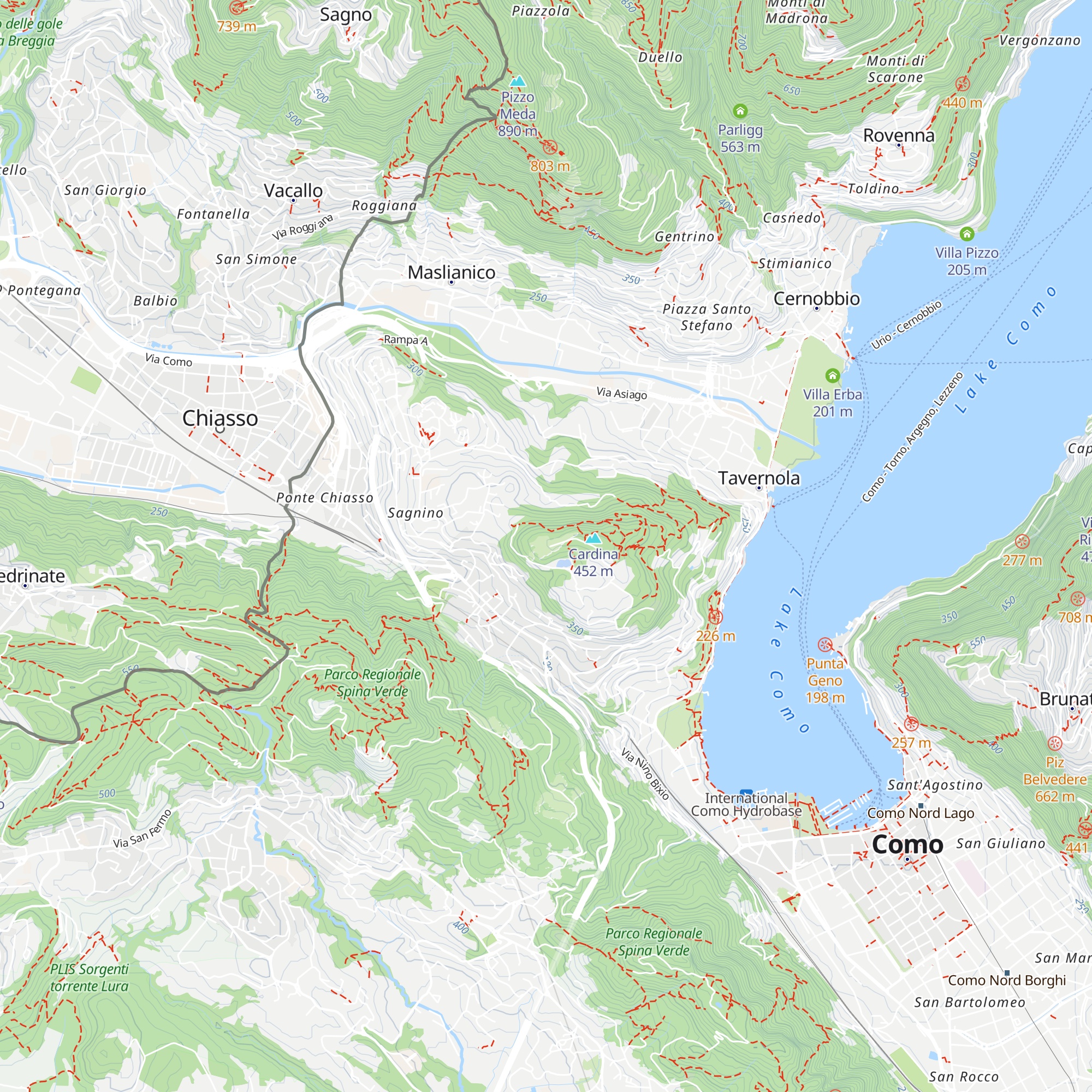 Villa Casati map