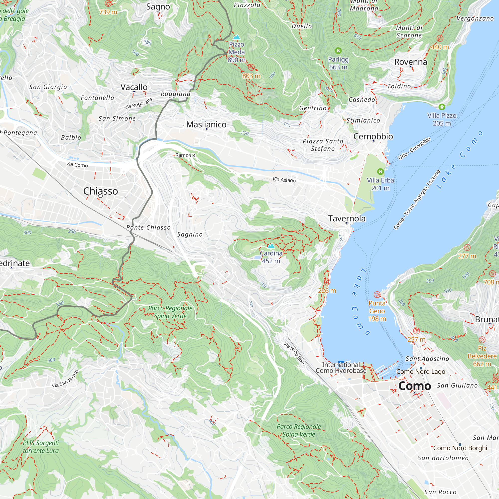 Villa Casati map