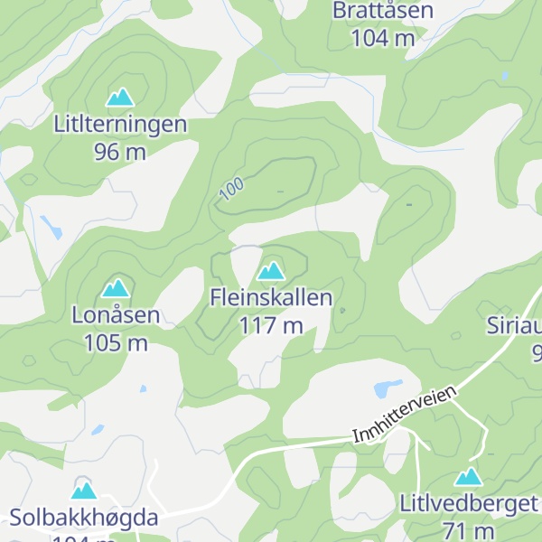 Map of Fleinskallen