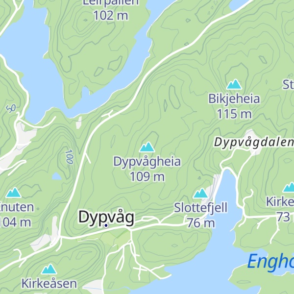 Map of Dypvågheia