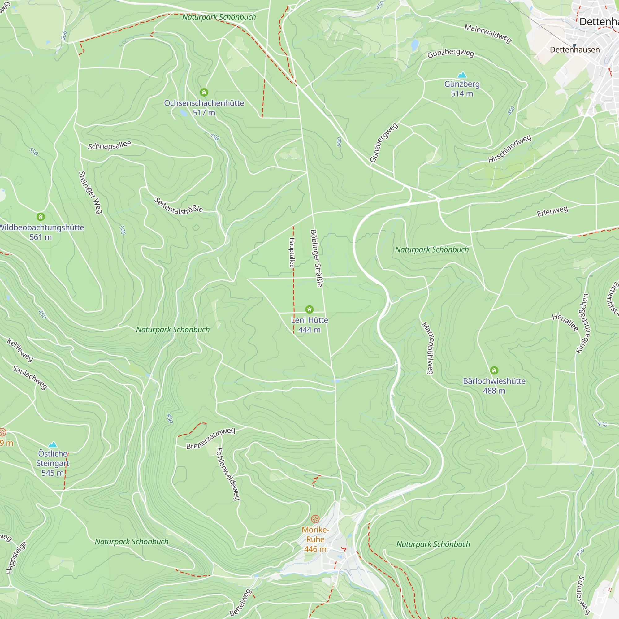 Leni Hütte map