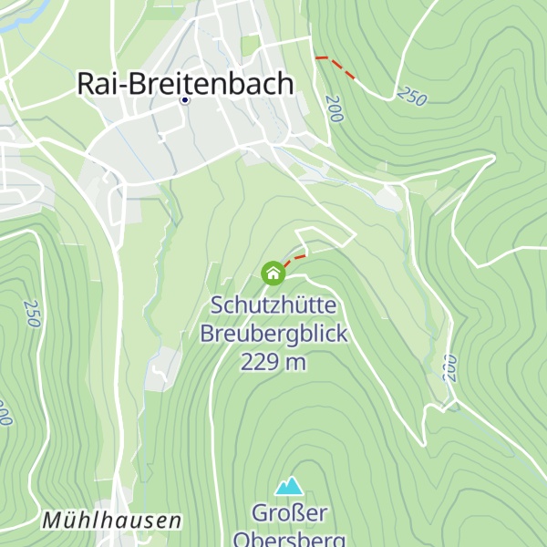 Map of Schutzhütte Breubergblick