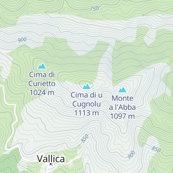 Map of Cima di u Cugnolu