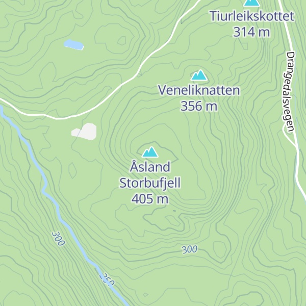 Map of Åslandstorrbufjellet