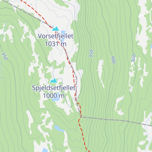 Map of Spjeldsetnuten