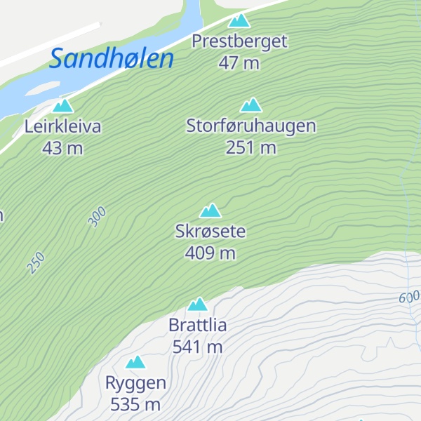 Map of Skrøsete