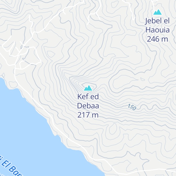 Map of Kef ed Debaa