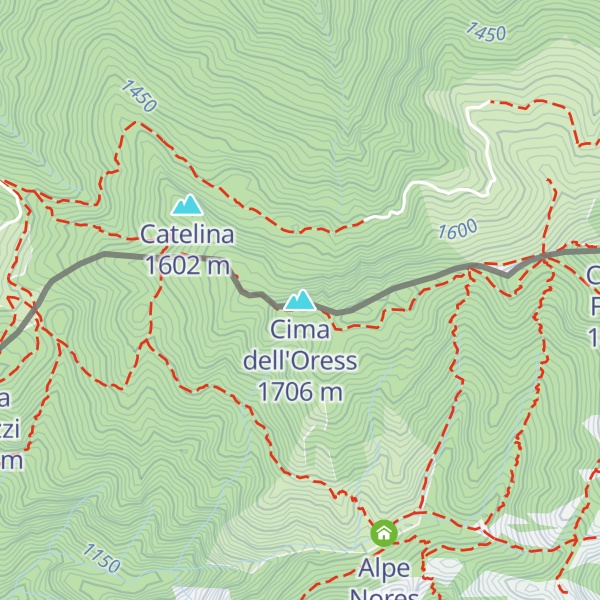 Map of Cima dell'Oress