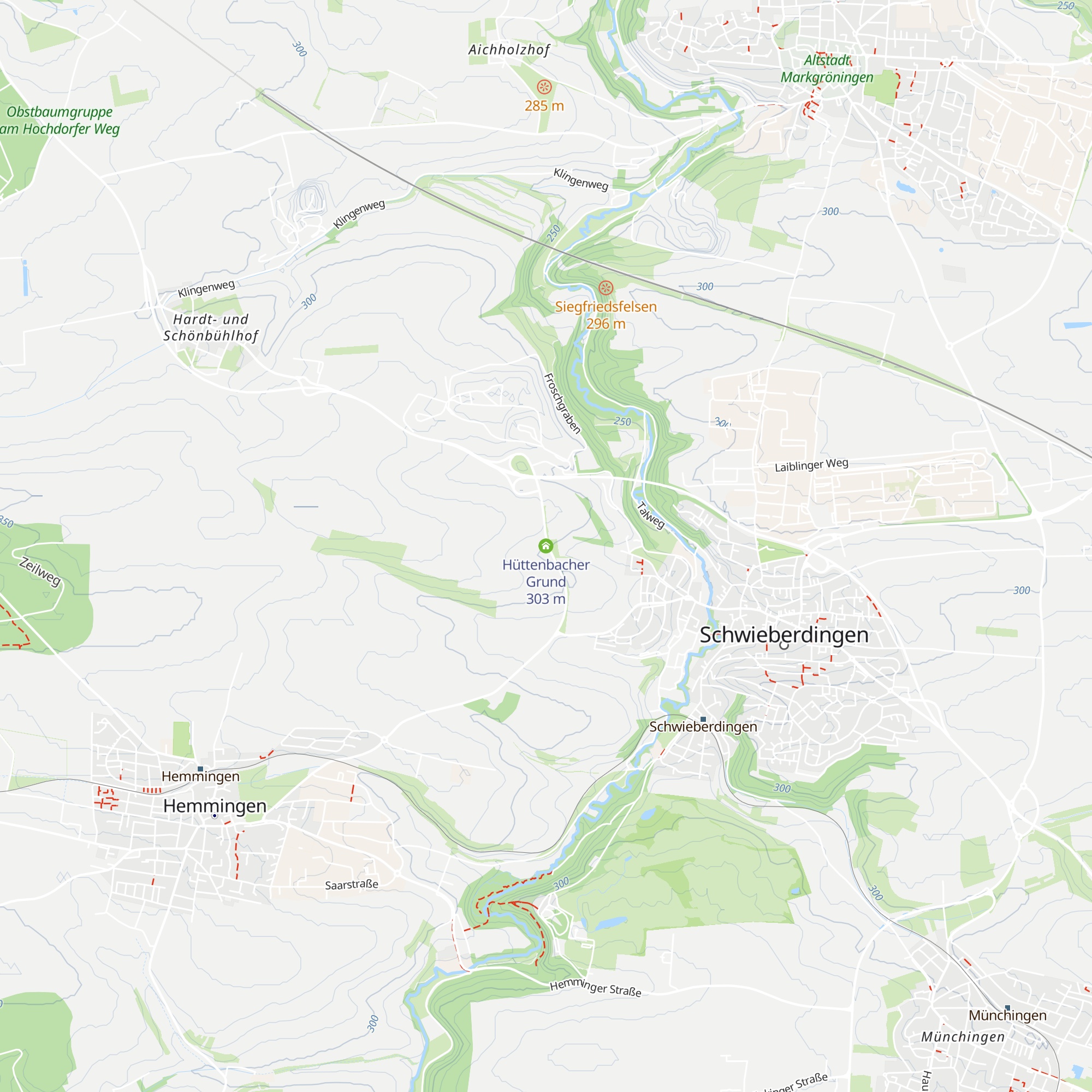 Hüttenbacher Grund map
