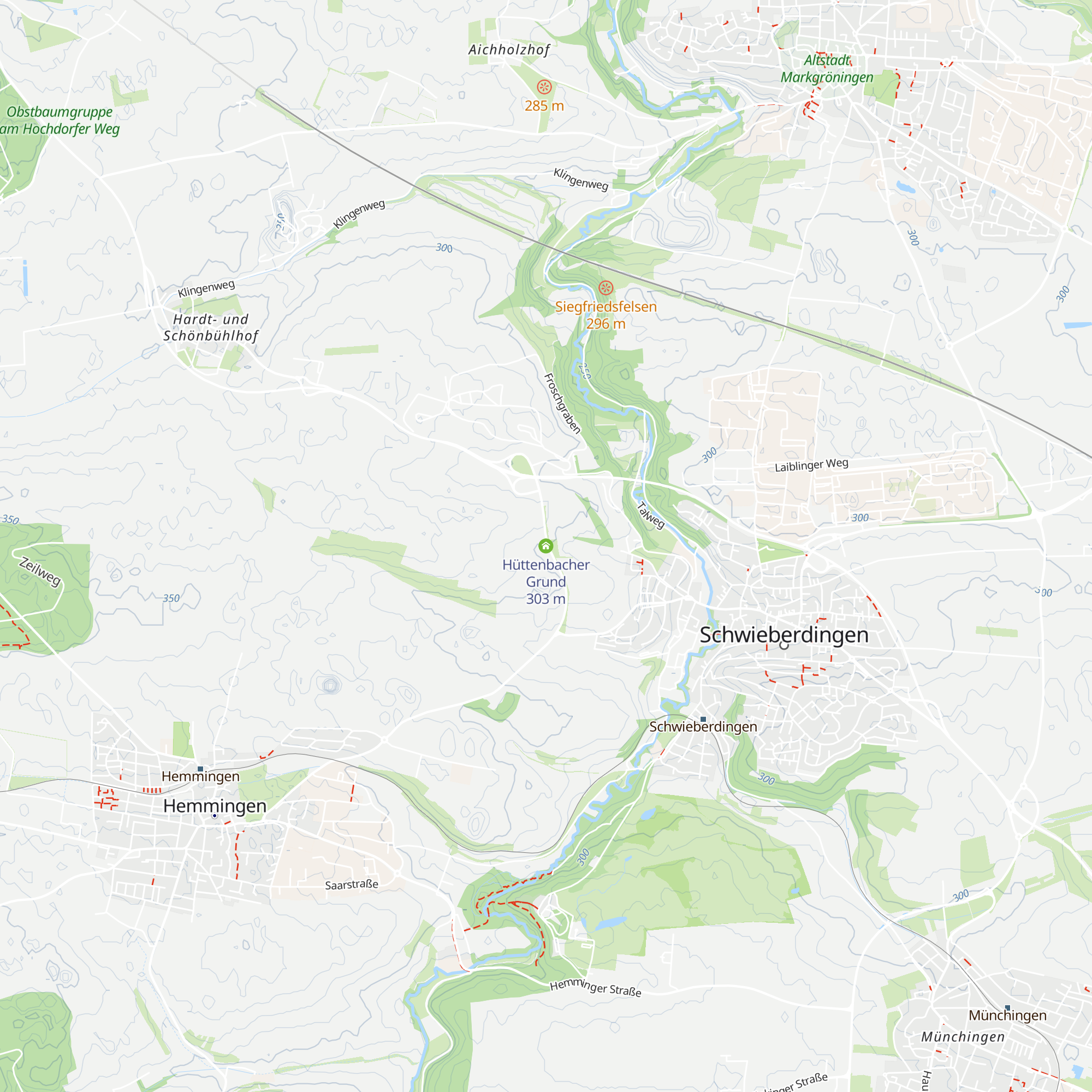 Hüttenbacher Grund map