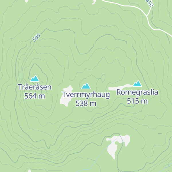 Map of Tverrmyrhaug