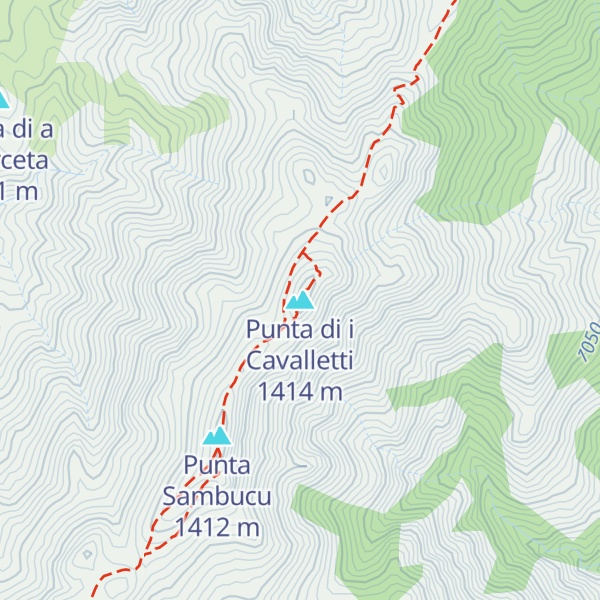 Map of Punta di i Cavalletti