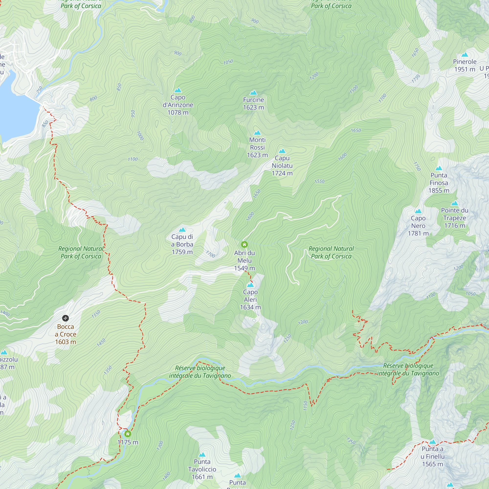 Abri du Melu map