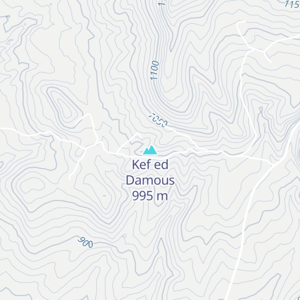 Map of Kef ed Damous