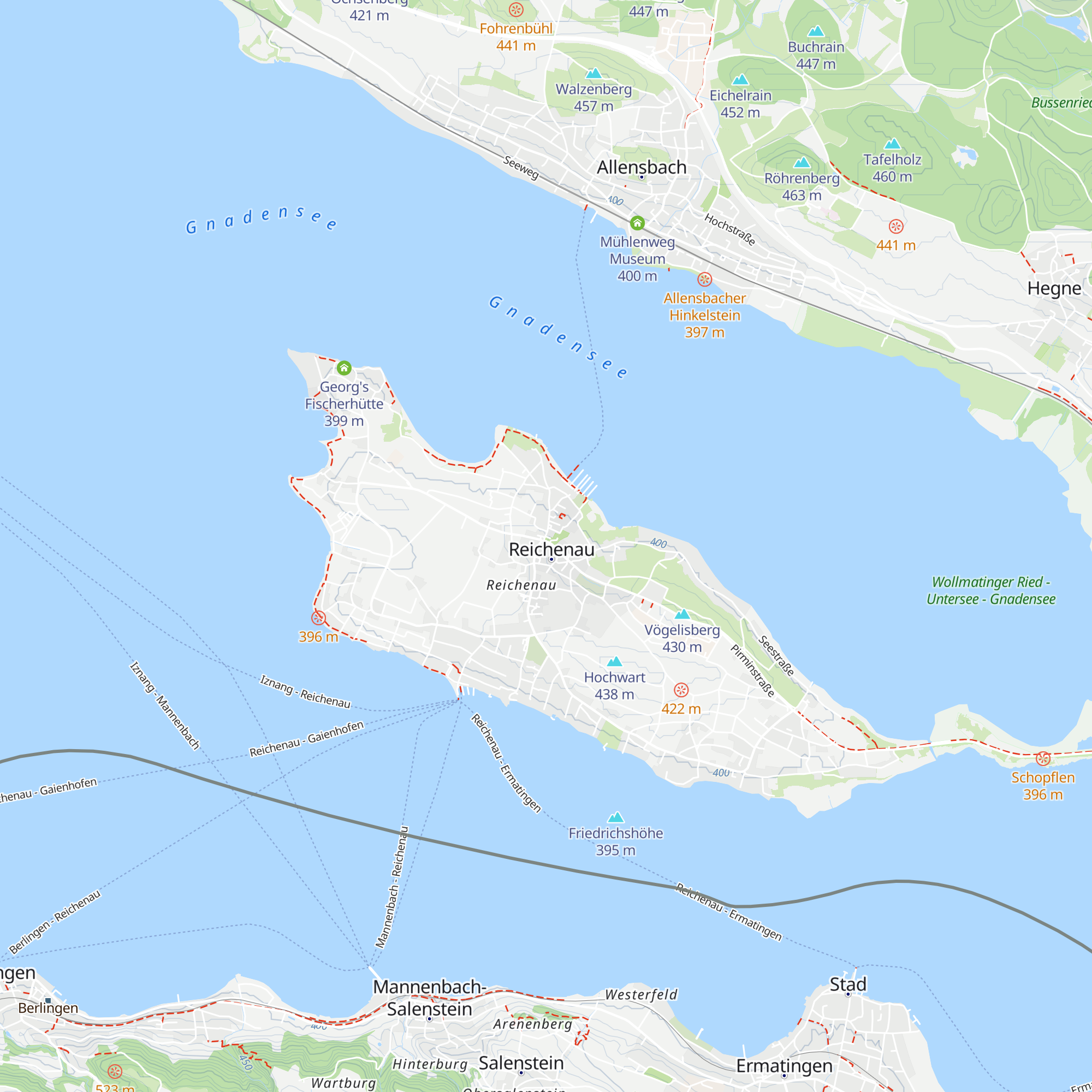 Tourist-Information Reichenau map