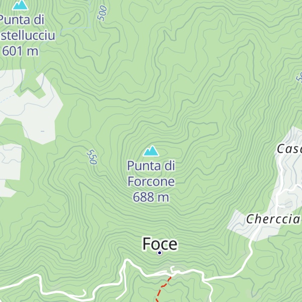 Map of Punta di Forcone
