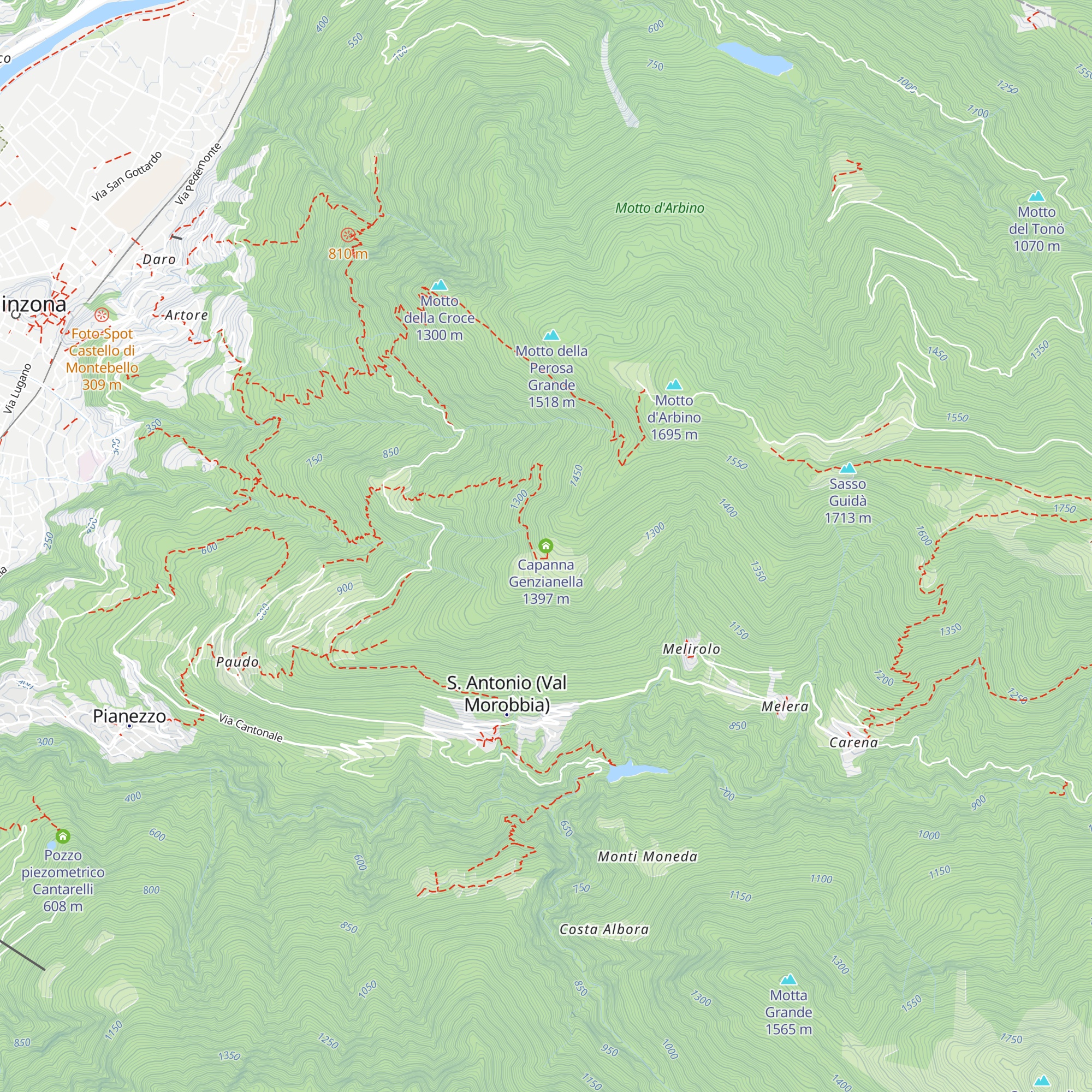 Capanna Genzianella map